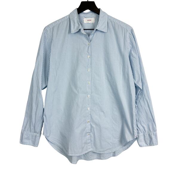 XiRENA Tops - Xirena Cotton Blue Stripe Button Up Shirt - S